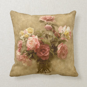 Shabby Chic Rose Pillow