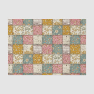 Shabby Chic Rose Quilt Pattern Tissue Paper