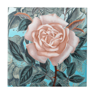 Shabby Chic Rose Tile