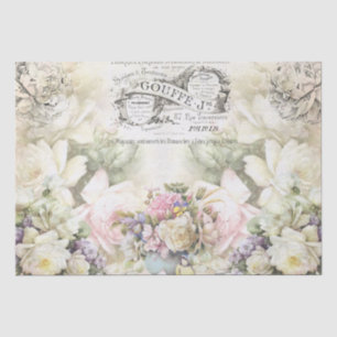 Shabby Chic Roses Collage Pattern  Tissue Paper