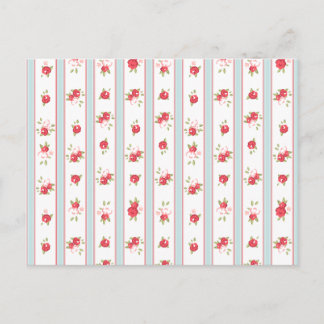 Shabby Chic Roses Floral Vintage Postcard