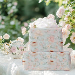 Shabby chic Tea Party Bridal Shower Wrapping Paper<br><div class="desc">Elegant Shabby chic Tea Party Bridal Shower themed tea time wedding collection features blush pastel colours, stylish script and classy font event details, modern and romantic, great for french themed modern wedding, botanical destination wedding, Vintage boho themed wedding. If you need any other matching product or customisation, kindly message via...</div>