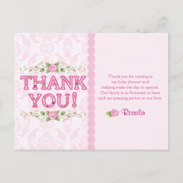 Shabby Chic Thank You Cards (Front)