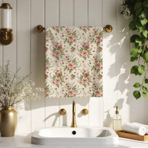 Shabby Chic Towels Blush Floral Vintage Elegance