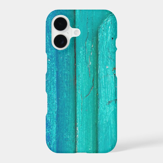 Shabby Chic Turquoise Painted Rustic Wood (Back)
