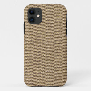 Shabby Chic Tweed Rustic Burlap Fabric Texture Case-Mate iPhone Case