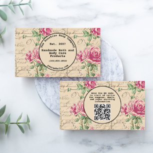 Shabby Chic Vintage Floral Business Card
