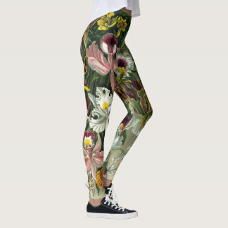 Shabby Chic Vintage Floral Leggings