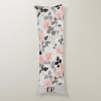 Shabby Chic Vintage Floral Pink Roses Monogrammed