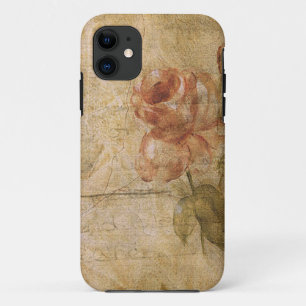Shabby chic, vintage, grunge,rose,pattern,worn,pat Case-Mate iPhone case