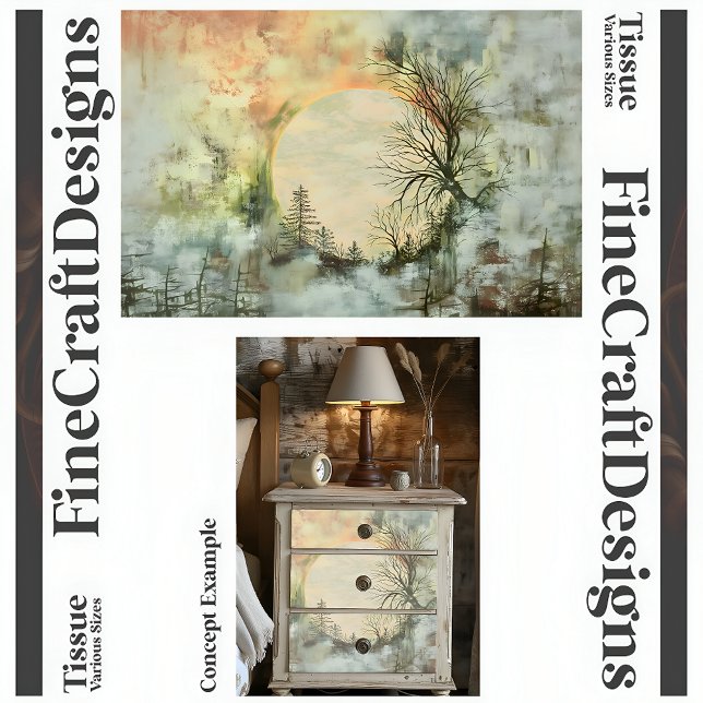 Shabby Chic Vintage Landscape A3R Decoupage Tissue Paper (Creator Uploaded)