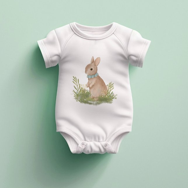 Shabby Chic Vintage Rabbit Baby Bodysuit (Creator Uploaded)