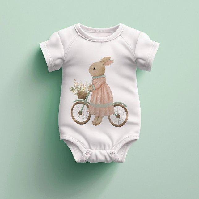 Shabby Chic Vintage Rabbit Baby Bodysuit (Creator Uploaded)