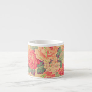 Shabby Chic Vintage Rose Floral Espresso Cup