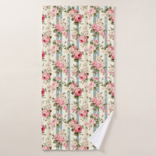 Shabby Chic Vintage Roses Bath Towel