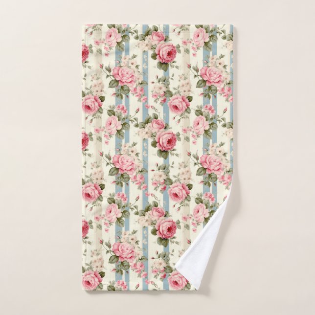 Shabby Chic Vintage Roses Hand Towel (Hand Towel)