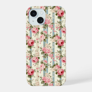 Shabby Chic Vintage Roses iPhone 15 Case