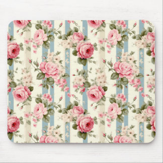 Shabby Chic Vintage Roses Mouse Pad