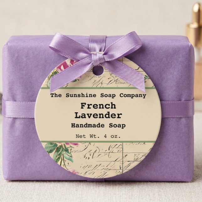 Shabby Chic Vintage Soap Cosmetics Label tag (Creator Uploaded)