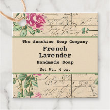 Shabby Chic Vintage Soap Cosmetics Label tag