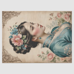 Shabby Chic Vintage Victorian Woman Tissue Paper