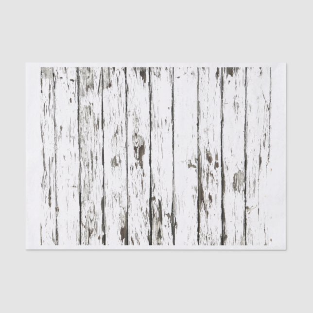 Shabby Chic Weathered Board Tissue Paper (Front)