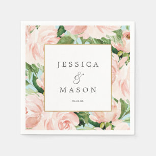 Shabby Chic Wedding Napkin Cocktail Napkin