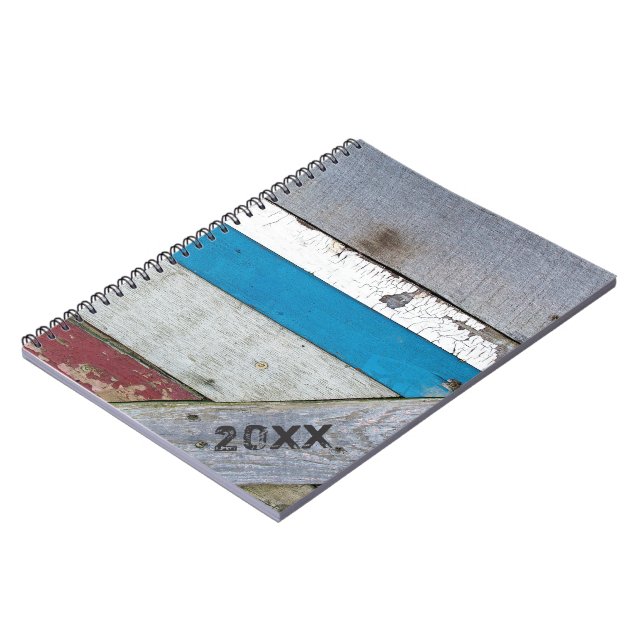 Shabby Chic Wood Pattern    Notebook (Left Side)