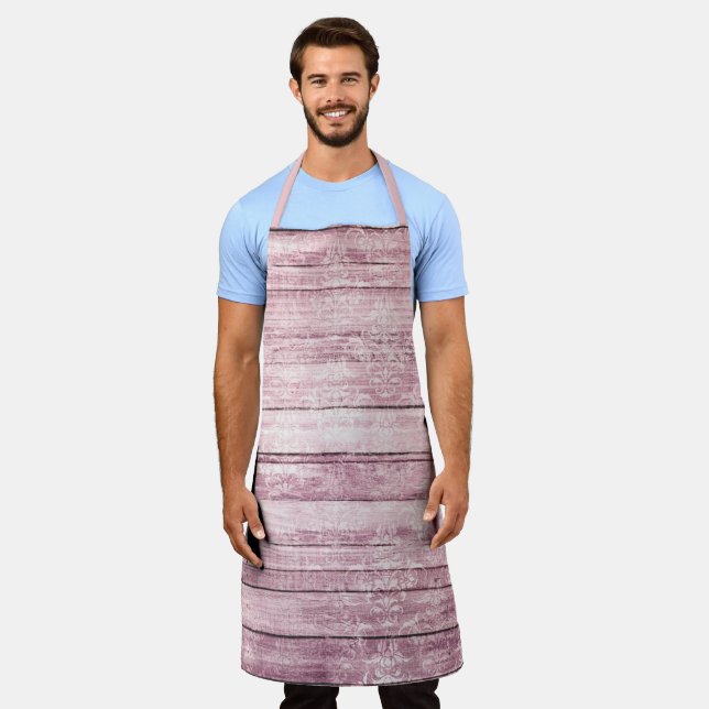 Shabby Chic Wood Series Design 13 Apron (Worn)