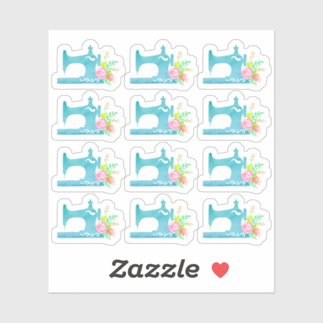 Shabby Cottage Chic Sewing Machine Floral Planner (Sheet)