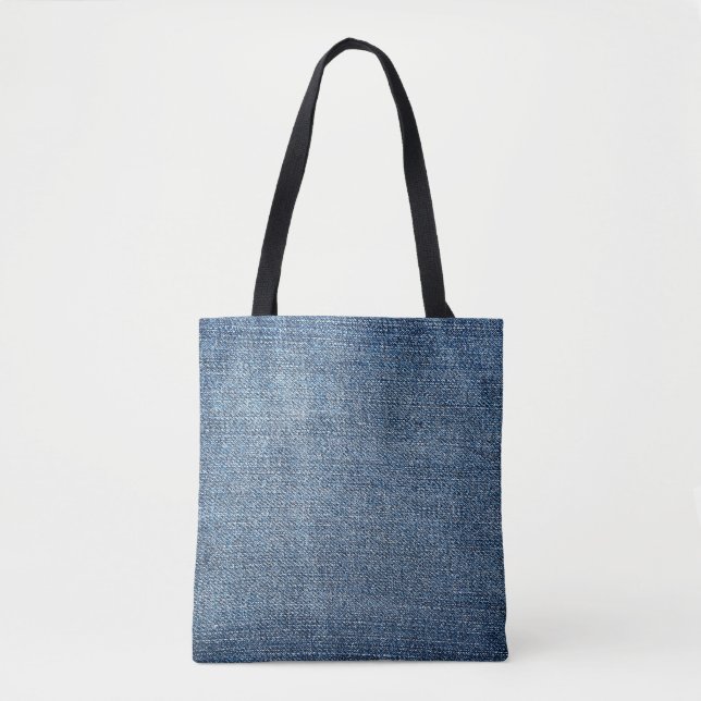 Shabby denim texture for background. Blue jeans Tote Bag (Front)