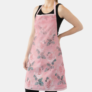Shabby Floral Pink Series Design 5 Apron