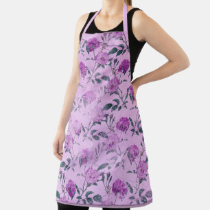 Shabby Floral Purple Series Design 2 Apron