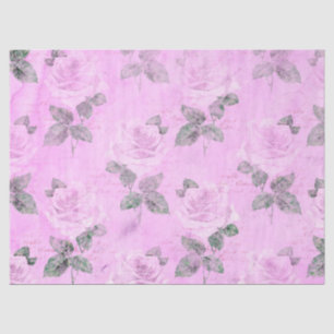 Shabby Floral Purple Series Design 5 Tissue Paper