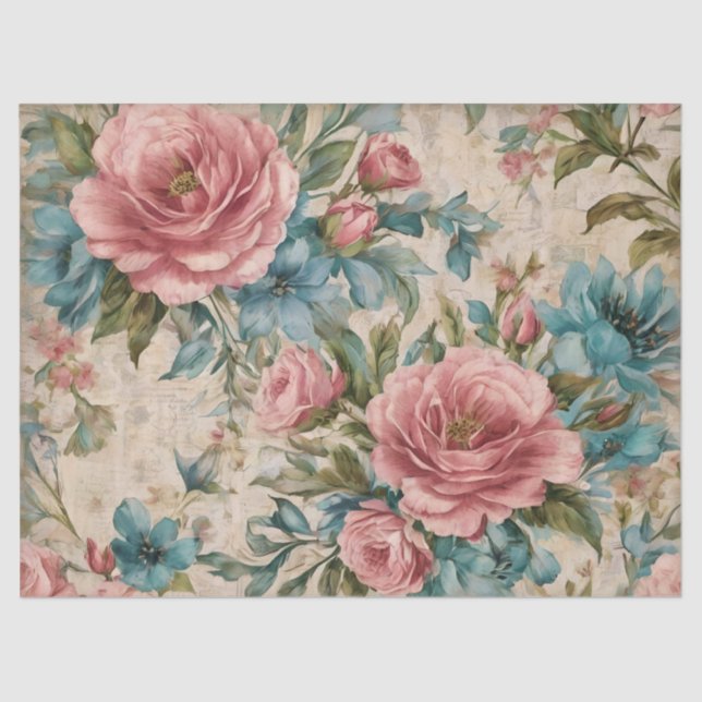 Shabby Floral Tissue Paper (Front)