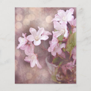 Shabby Pink Floral & Bokeh Ephemera