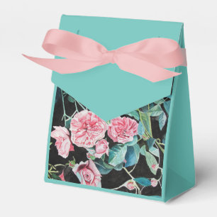Shabby Pink Rose Floral Tea Party Cake Favour Box