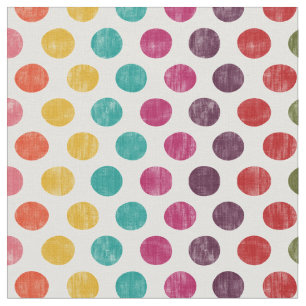 Shabby  Polka Dots  Mid century modern Fabric