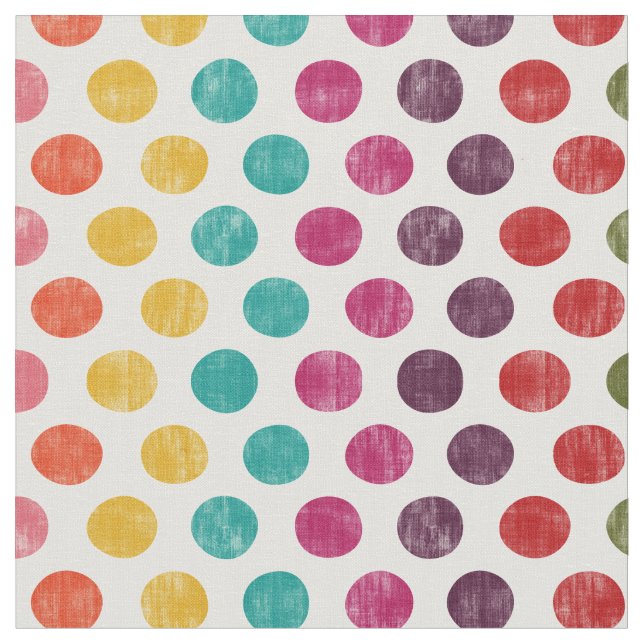 Shabby |Polka Dots |Mid century modern Fabric (Close Up)