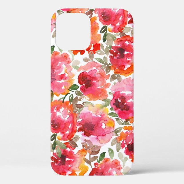 Shabby red roses, seamless pattern. Case-Mate iPhone case (Back)
