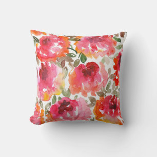 Shabby red roses, seamless pattern. cushion