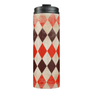 shabby rhombuses background thermal tumbler