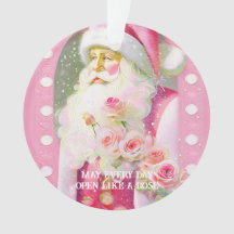 Shabby Rose Chic Pink Santa Romantic Santa