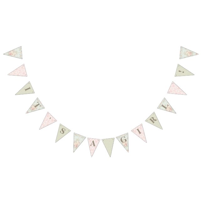 Shabby Rustic English Cottage Floral Matching Bunting (All)