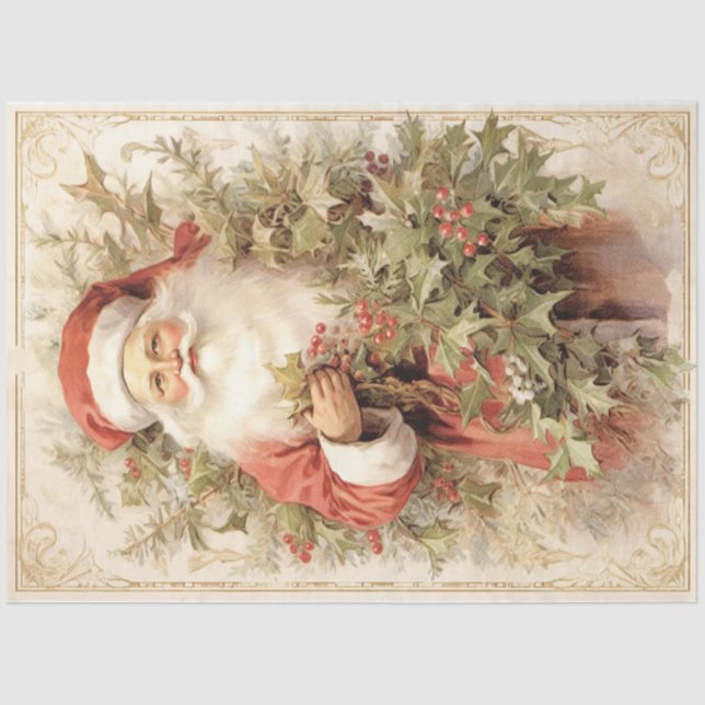 Shabby  Santa  Tissue Paper (Front)