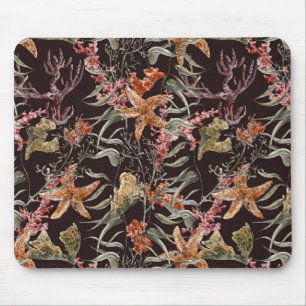 Shabby Sea Life Pattern Mouse Pad