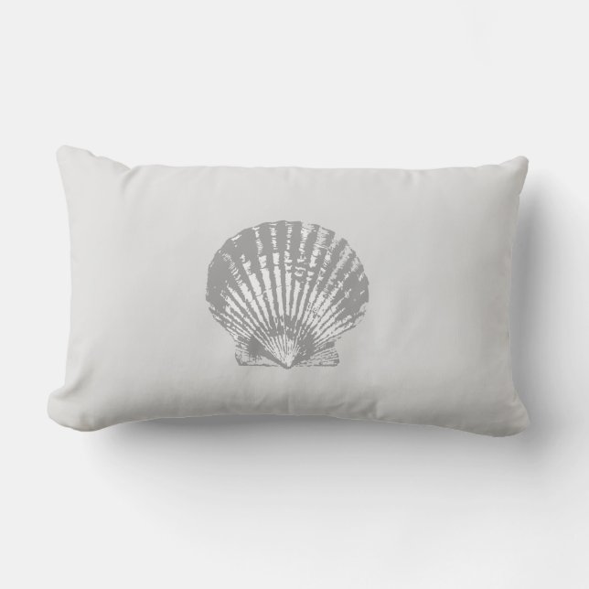 Shabby seashell lumbar cushion (Front)