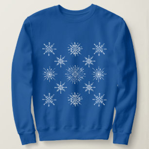 Shabby Snowflakes Pattern Winter Holiday Sweatshirt