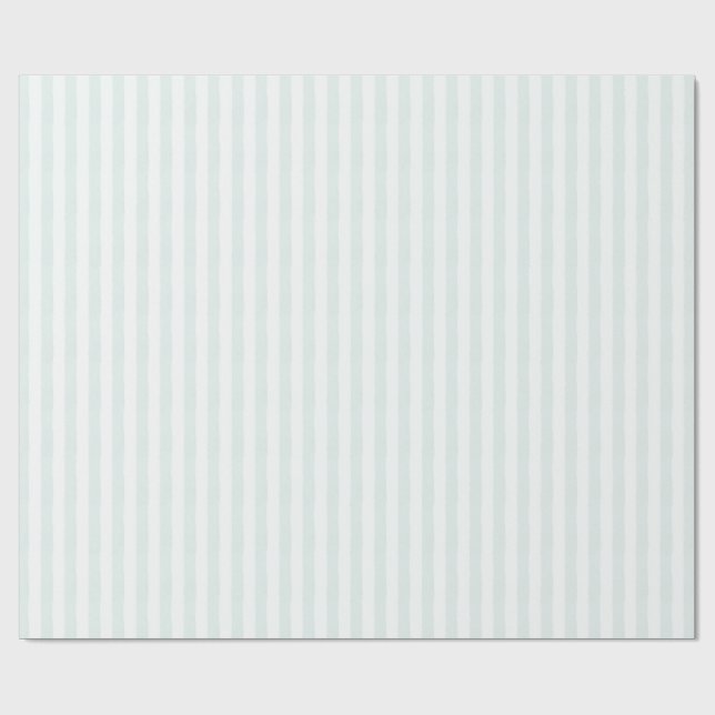 Shabby Soft Light Powder Blue Stripe Gift Wrapping Paper (Flat)