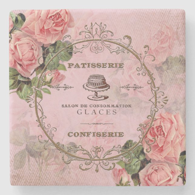 Shabby Vintage Roses2 - Coaster (Front)